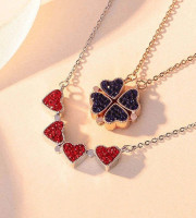 Four Heart Clover Necklaces Pendant Lucky