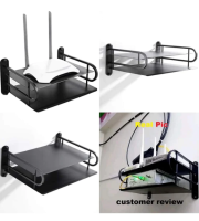 Metal Wifi Router Stand Shelf Double Layer Wall Mounted Shelf Home decorator1090